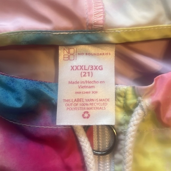 No boundaries, tie-dye vintage windbreaker size 3XL - Picture 3 of 3